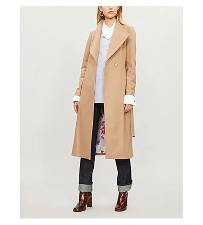 Ted baker hotsell wrap coat camel