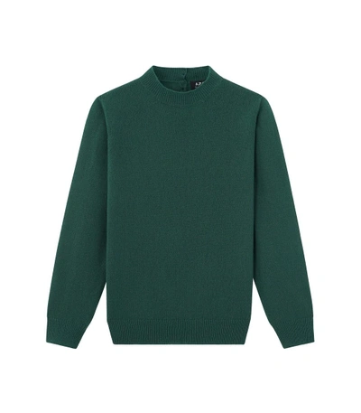 Shop Apc Green Vert Maia Pullover