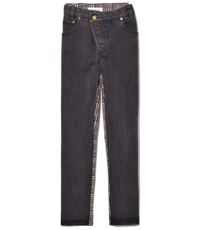 Shop Monse Black Half & Half Jeans