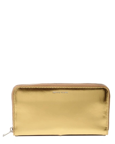 Shop Sophie Hulme Rosebery Metallic Leather Continental Wallet In Nocolor