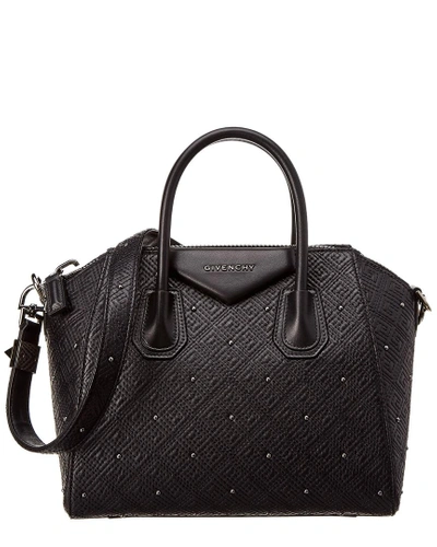 Shop Givenchy Quilted Small Antigona Leather Tote In Black