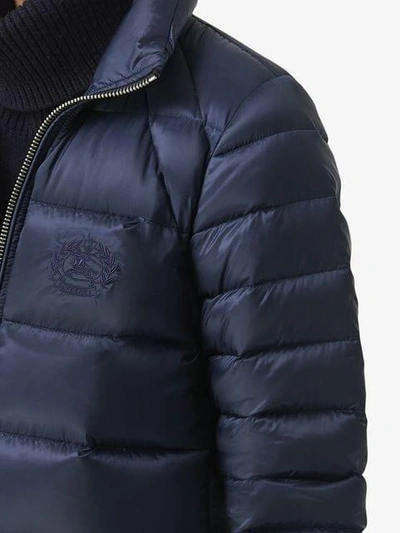 Shop Burberry Down-filled Puffer Jacket - Blue