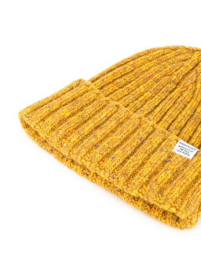 Shop Norse Projects Merino Knit Beanie In Yellow