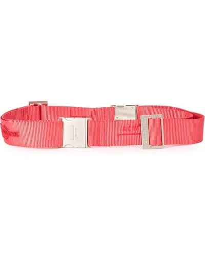Shop A-cold-wall* Adjustable Logo Belt In Red