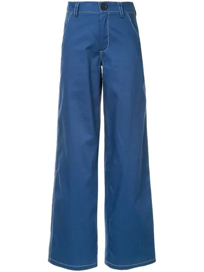 Shop Walk Of Shame Flared Trousers In Blue