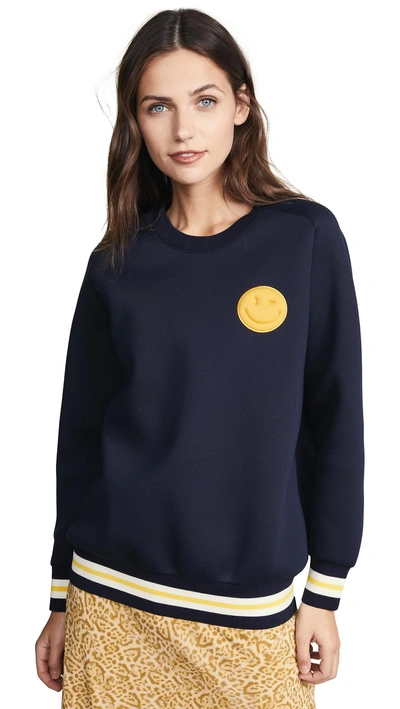 Shop Anya Hindmarch Chubby Wink Sweatshirt In Marine