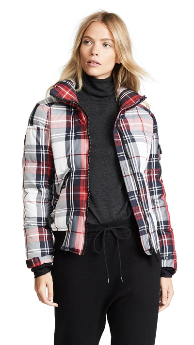 Shop Sam Plaid Freestyle Bomber Jacket In Alpine