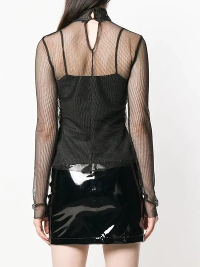 Shop Wandering Sheer Net Top - Black