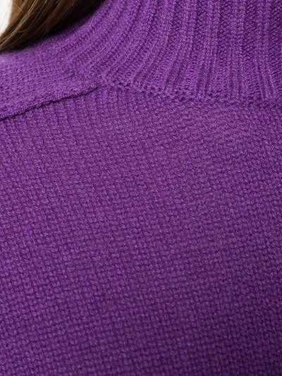 ALLUDE TURTLE NECK JUMPER - 紫色
