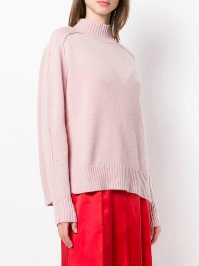 ALLUDE TURTLE NECK JUMPER - 粉色