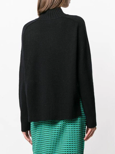 Shop Allude Turtle Neck Jumper - Black