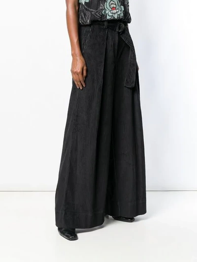 ULLA JOHNSON WIDE-LEG TROUSERS - 黑色