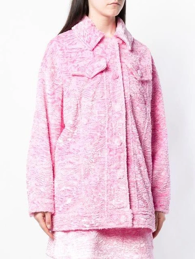 Shop Vivetta Hayez Textured Jacket - Pink