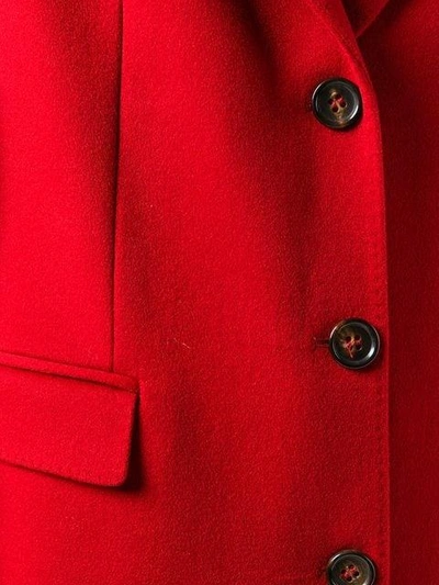 Shop Alberto Biani Single Breasted Buttoned Coat In Red