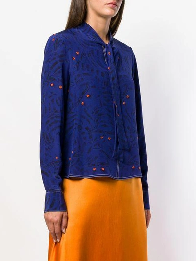 Shop Marni Cat Print Blouse - Purple