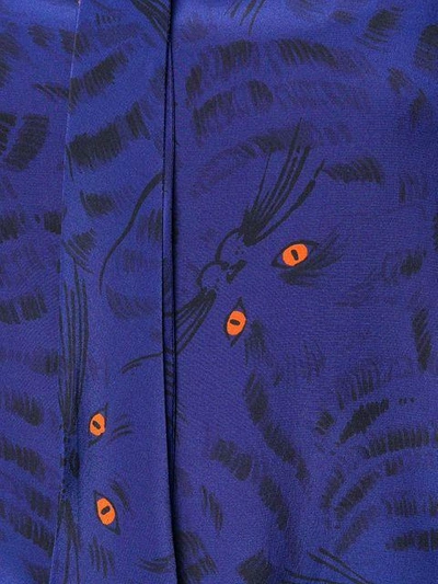 MARNI 猫印花真丝罩衫 - 紫色