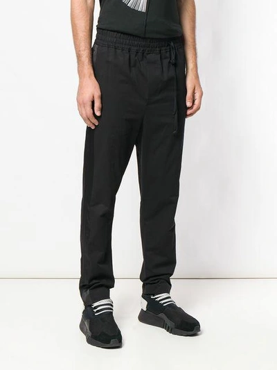 Shop Damir Doma Side Drawstring Track Pants In Black