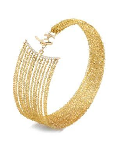 Shop Celara 14k Yellow Gold & Diamond Statement Bracelet