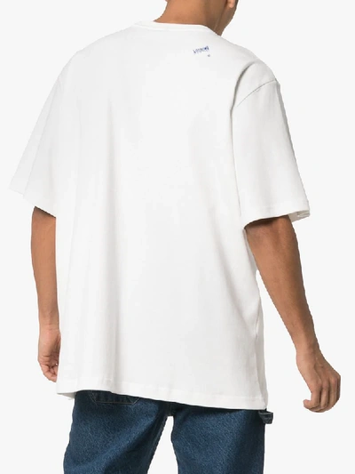 Shop Ader Error Oversized Logo Cotton T-shirt - White