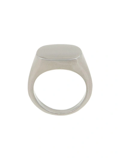 Shop Jil Sander Oval Ring - Metallic