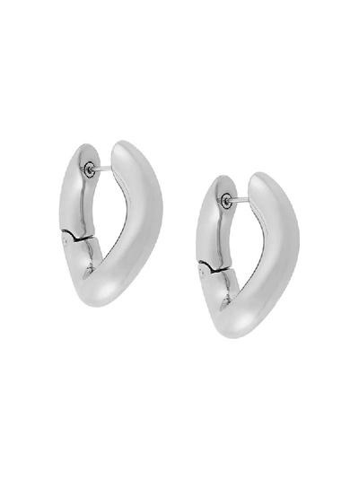 Shop Balenciaga Loop Earrings - Metallic