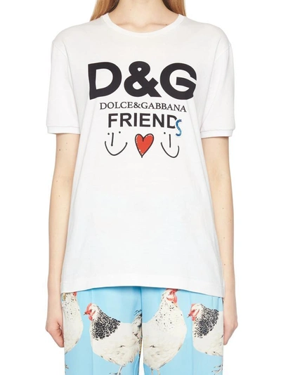 Shop Dolce & Gabbana Friends T In White