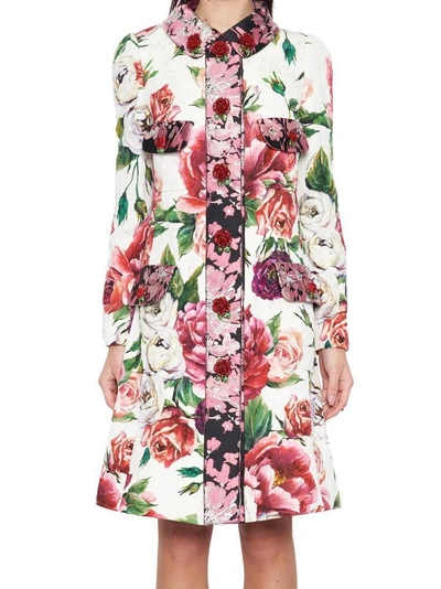 Shop Dolce & Gabbana Floral Print Jacket In Multi