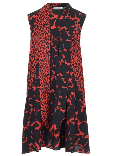 Shop Givenchy Graphic Print Sleeveless Dress In Multi