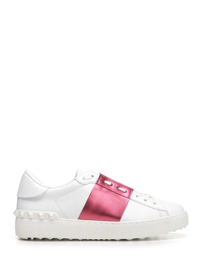 Shop Valentino Garavani Signature Open Sneakers In White