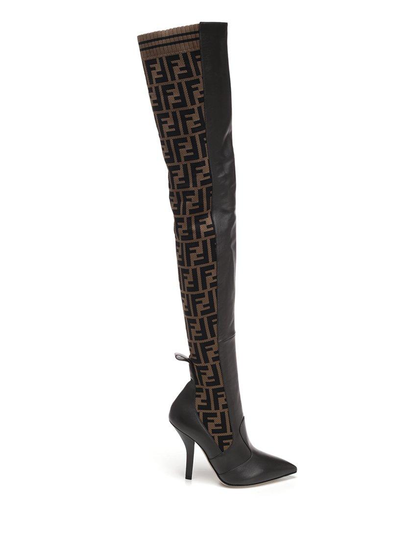 fendi over the knee sock boots