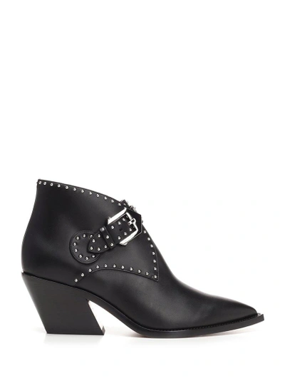 Shop Givenchy Studded Pointed Toe Boots In Black