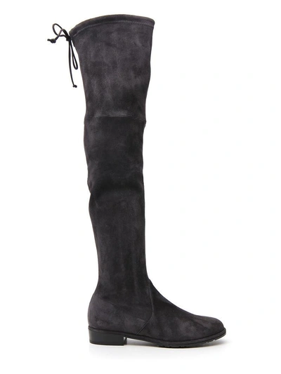 Shop Stuart Weitzman Lowland Suede Boots In Grey