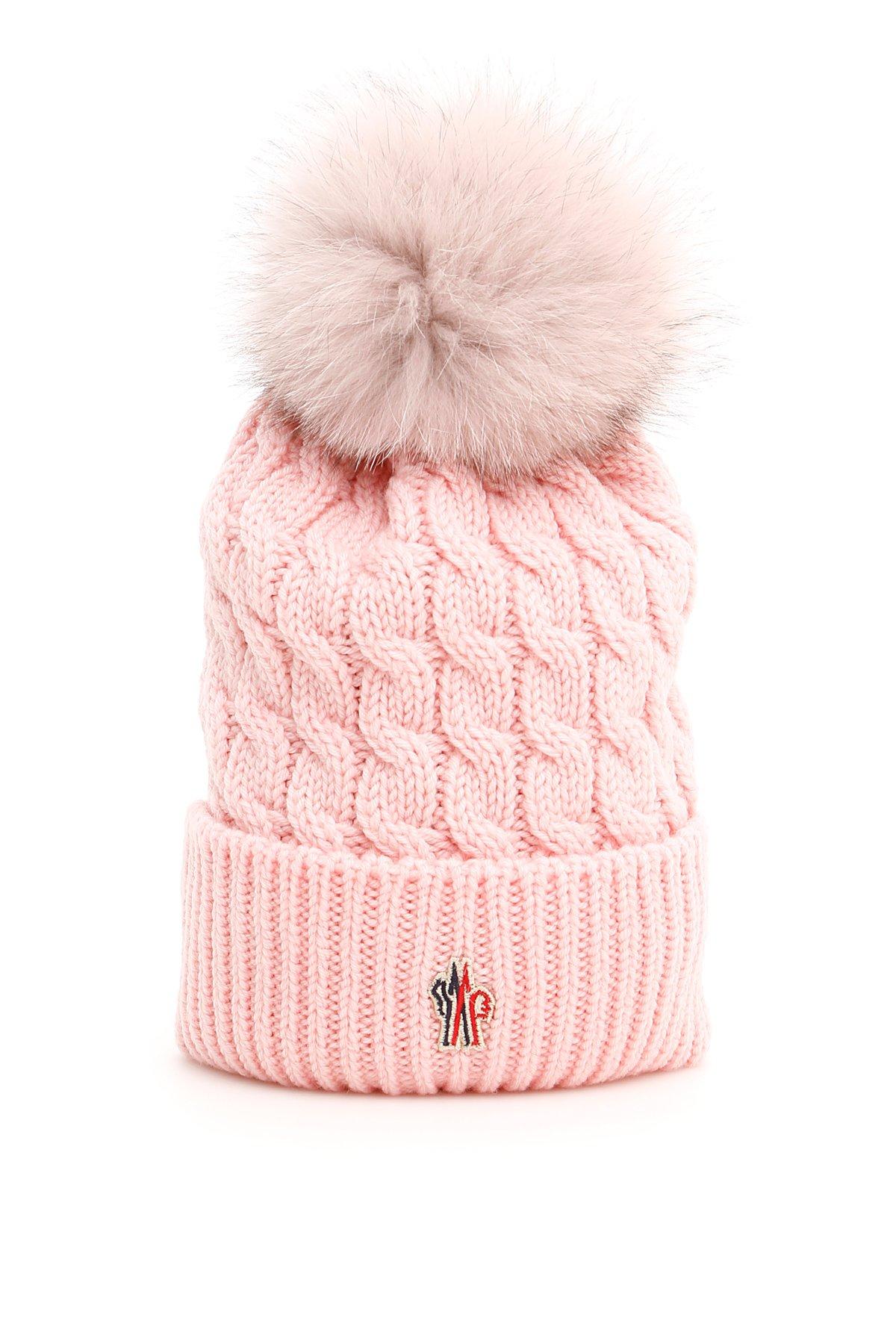 moncler pink beanie