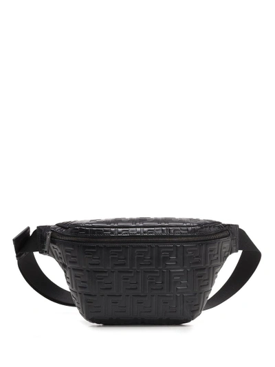 Shop Fendi Monogram Belt Bag In Black