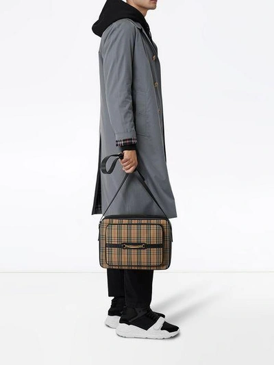 Shop Burberry The Large 1983 Check Link Camera Bag In Neutrals