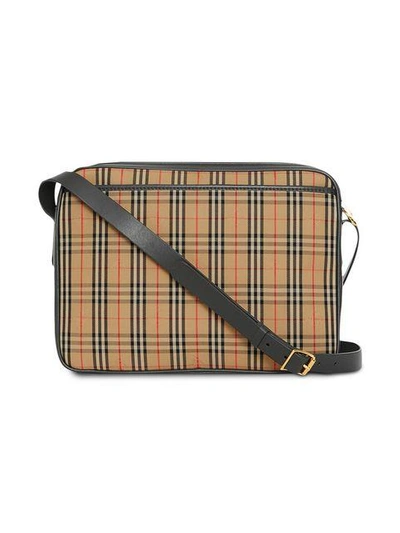 Shop Burberry The Large 1983 Check Link Camera Bag In Neutrals