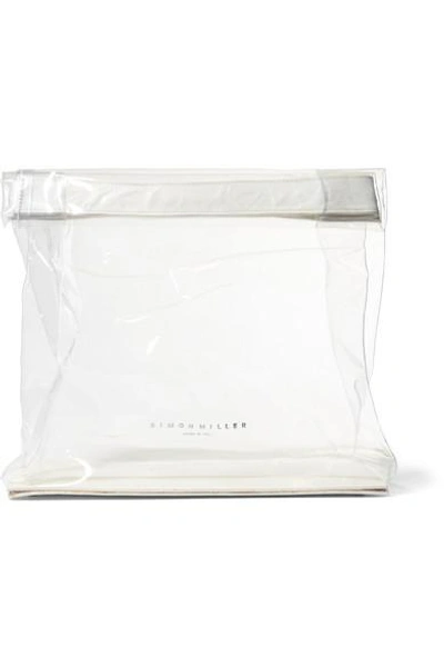 Shop Simon Miller Lunchbag 30 Leather-trimmed Pvc Clutch In White