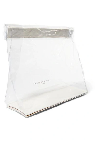 Shop Simon Miller Lunchbag 30 Leather-trimmed Pvc Clutch In White