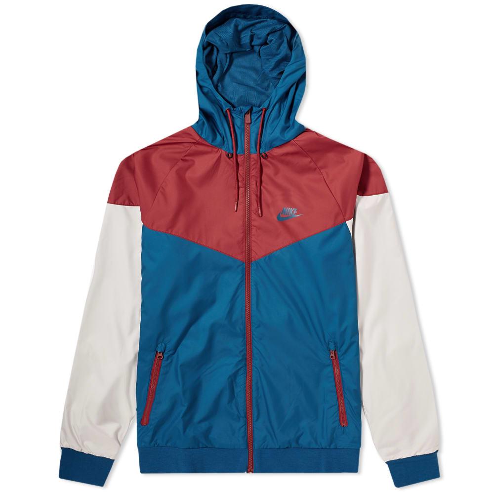 nike windrunner jacket red blue