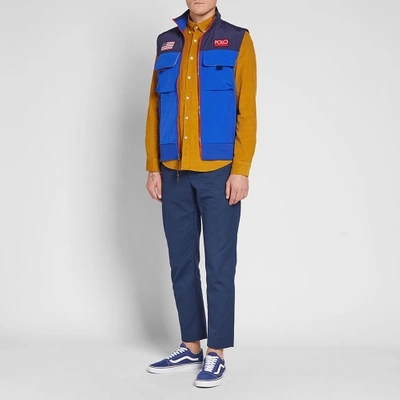 Shop Polo Ralph Lauren Hi-tech Pocket Gilet In Blue