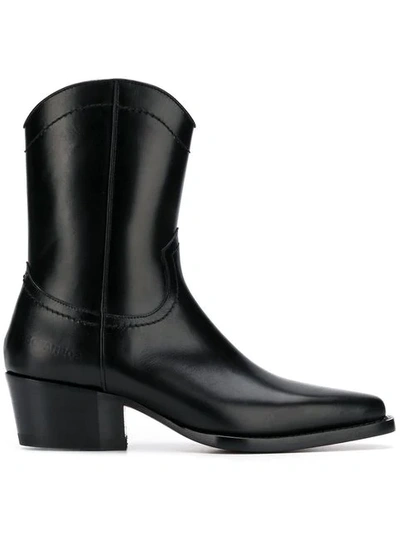 Shop Dsquared2 Ankle Cowboy Boots In Black