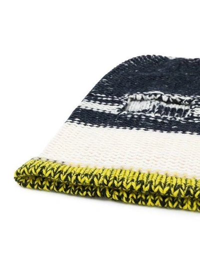 Shop Calvin Klein 205w39nyc Chunky Knit Beanie In Blue