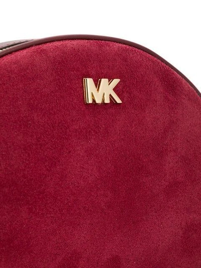 Shop Michael Michael Kors Logo Zipped Crossbody Bag In Red