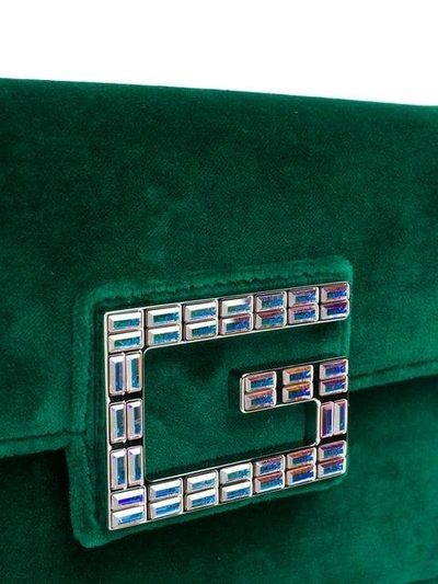 Shop Gucci Square G Shoulder Bag In 3174 Green