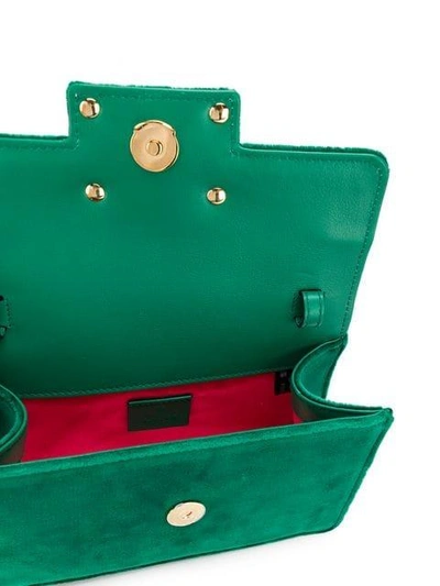 Shop Gucci Square G Shoulder Bag In 3174 Green