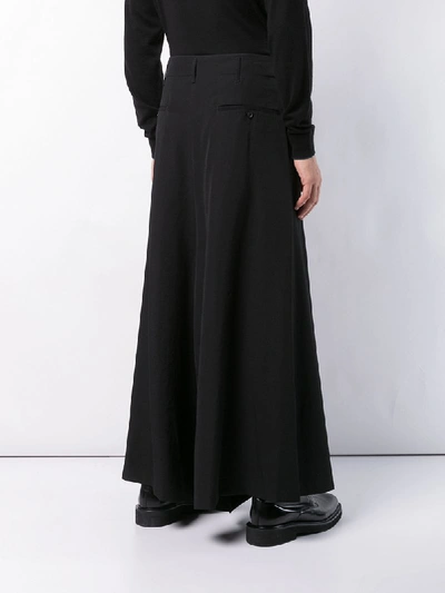Shop Yohji Yamamoto Wide-leg Trousers In Black