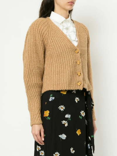 Shop Ulla Johnson Chunky Knit Cardigan In Brown