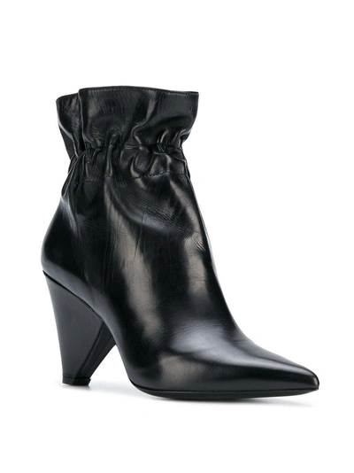 ALDO CASTAGNA ELASTICATED ANKLE BOOTS - 黑色