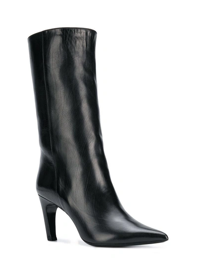 Shop Aldo Castagna Mid-calf Leather Boots - Black