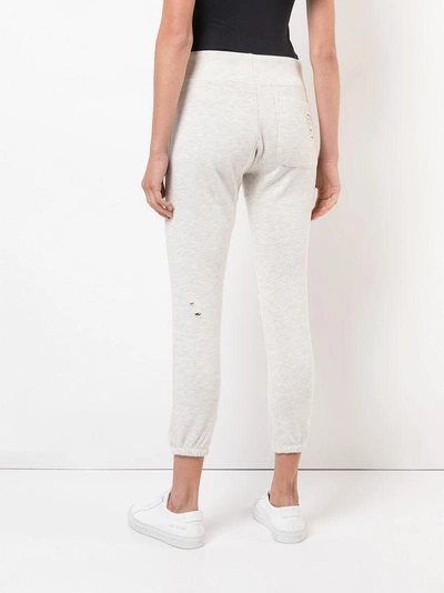 Shop Nsf Sayde Distressed Track Trousers In White